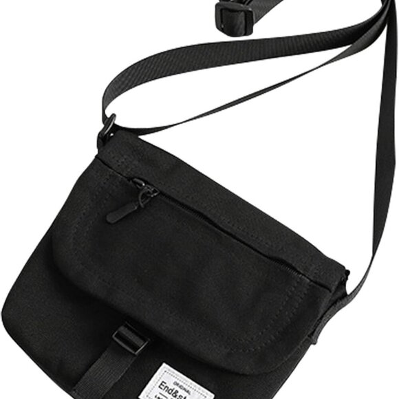 Small Crossbody Bag for Men, Canvas Messenger Bag Shoulder bag, Mens Crossbody B - Picture 1 of 7
